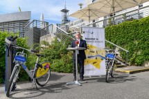 Mobilitäts-Landesrat Ludwig Schleritzo bei der Pressekonferenz zum Thema "Radfahren in Niederösterreich".