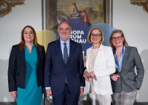 Sprachen sich beim Europa Forum Wachau klar für die Stärkung der europäischen Regionen aus (v.l.n.r.): Rachel de Basso, Jaume Duch Guillot, Landeshauptfrau Johanna Mikl-Leitner und Sari Rautio (v.l.n.r.)