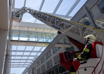 Geplante Einsatzübung im Regierungsviertel in St. Pölten.