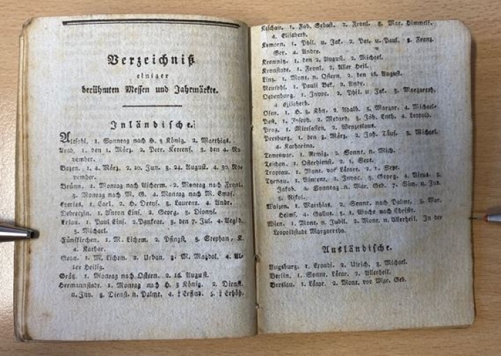 Damenkalender des Jahres 1800