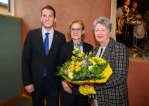 Landeshauptfrau Johanna Mikl-Leitner mit Bürgermeister Alexander Raicher und Bürgermeisterin Magdalena Batoha.