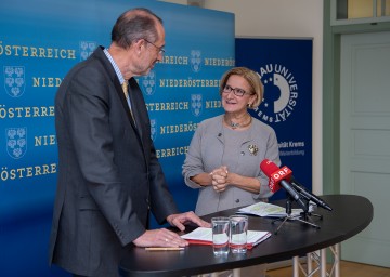 Landeshauptfrau Johanna Mikl-Leitner und Bundesminister Heinz Faßmann: Wichtige Schritte in der Weiterentwicklung des Campus Krems.