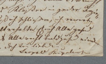 Brief von Leopold Kupelwieser neu erworben