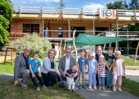 Gleichenfeier für den Ausbau der Kinderbetreuung in Groß Gerungs