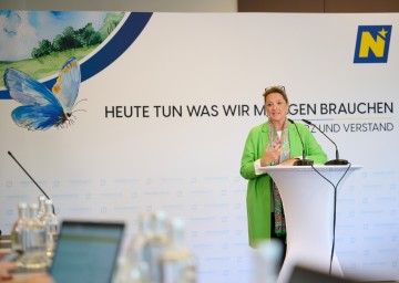 Tierschutz-Landesrätin Susanne Rosenkranz bei der Pressekonferenz nach der Tierschutzreferenten-Konferenz in Krems.