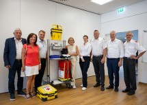 Landeshauptfrau Johanna Mikl-Leitner beim Besuch des neuen Sicherheitszentrums in der Stadtgemeinde Haag.