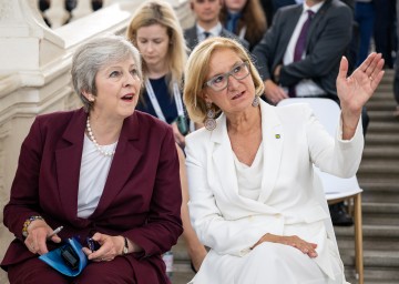 Landeshauptfrau Johanna Mikl-Leitner mit der ehemaligen britischen Premierministerin Theresa May.