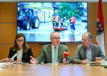 Statement von LH-Stellvertreter Stephan Pernkopf drei Monate nach dem Jahrhunderthochwasser in Niederösterreich.