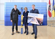 Geschäftsführer Markus Redl, Landeshauptfrau Johanna Mikl-Leitner und Geschäftsführer Michael Duscher freuen sich auf die Wintersaison in Niederösterreich (v.l.n.r.).