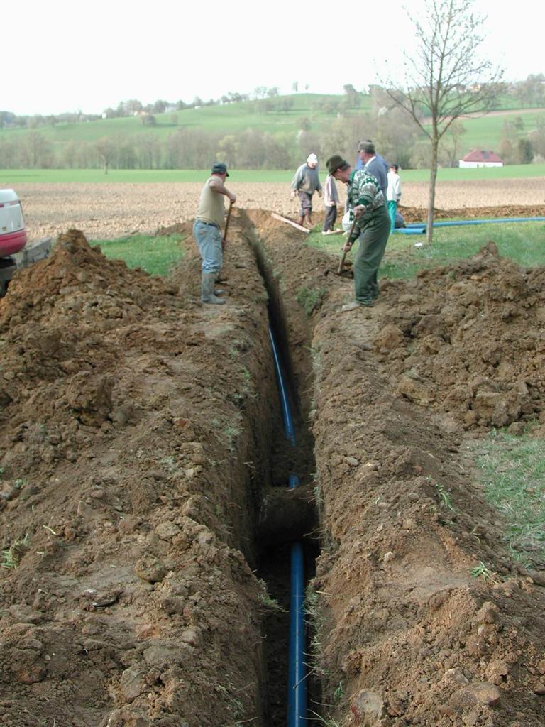 Grabungsarbeiten Wasserleitung