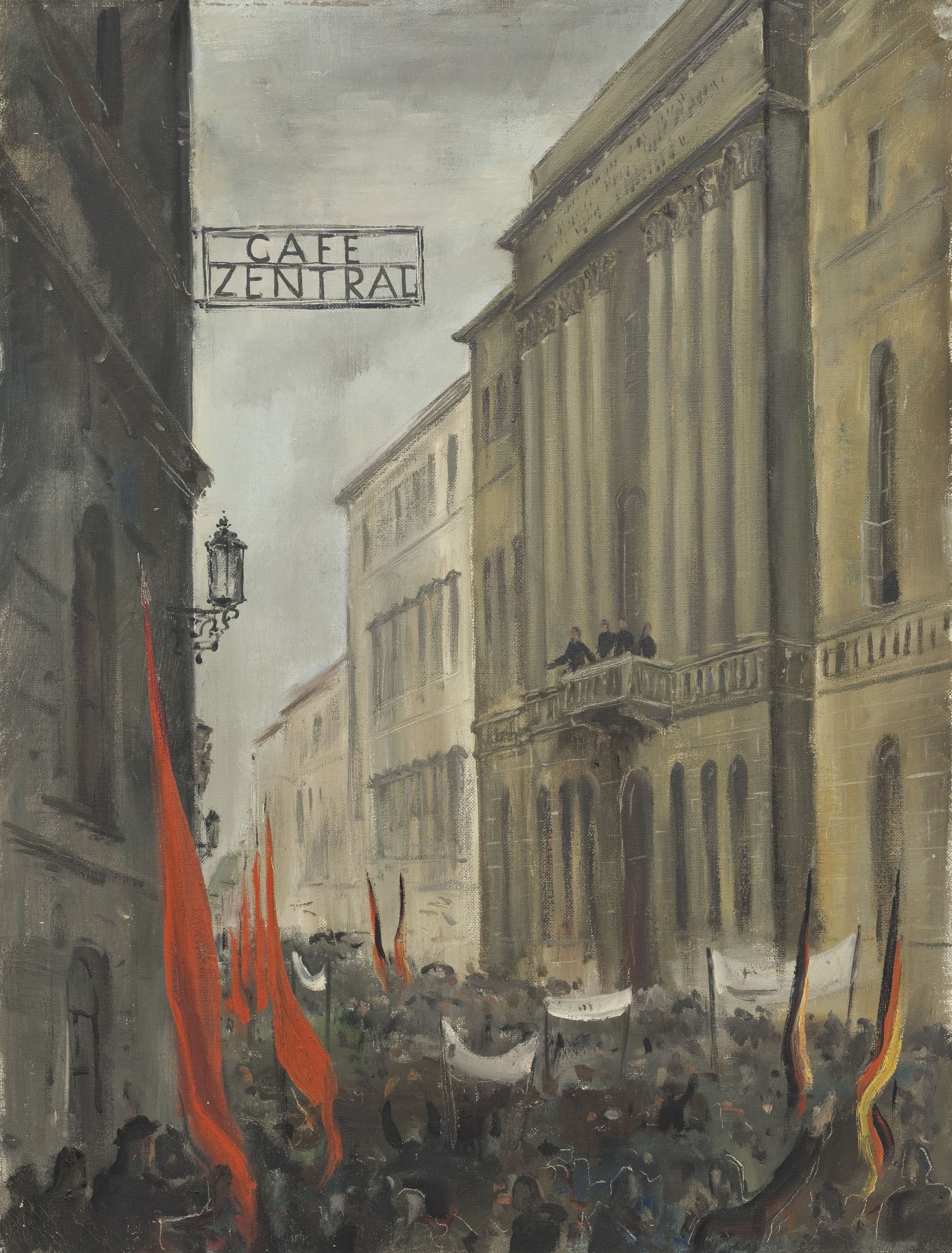 Gemälde: Ausrufung der Republik 1918, Maximilian Frey 1948