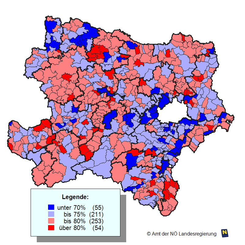 N-Karte Hchste/Geringste Wahlbeteiligung 